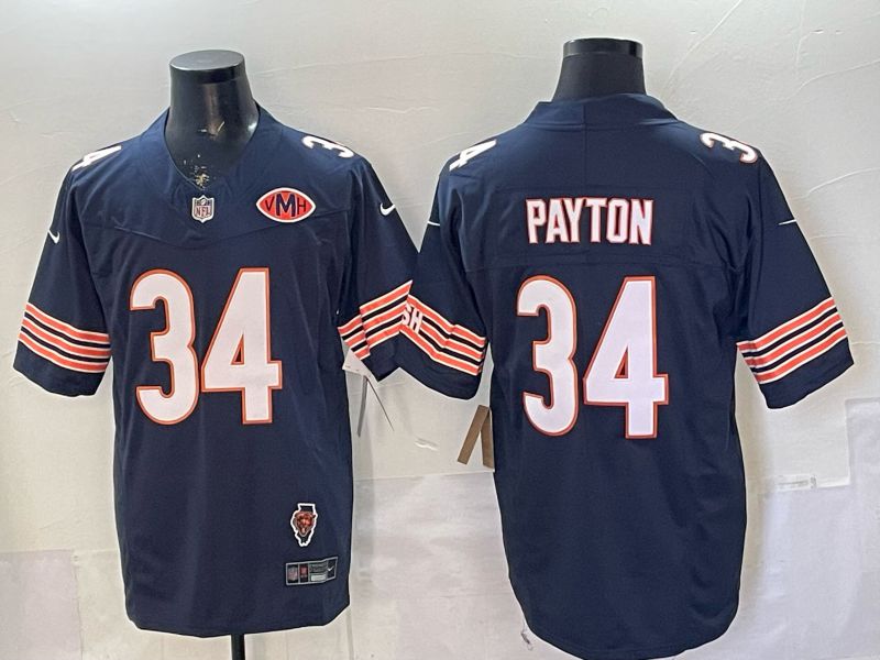 Men 2026 Chicago Bears #34 Payton Blue 3th generations Nike Limited NFL Jersey style 009